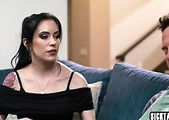 Sexy teen parental instructor Anna De Ville fucks kinky husband Seth Gamble in front of his pregnant wife Charlotte Sins Hot teen became so horny duri