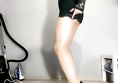 Sissy Crossdresser Trains to Dance in High Heels