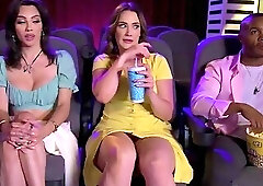 Popcorn and Hot shemale cock!