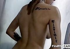 Watch this hot blonde babe Vik1One indulge in a solo anal fantasy! In the shower, she teases with her big ass and perfect tits, then pleasures herself