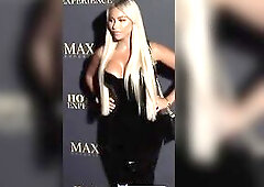 Kloe in a constricted ebony shiny suit that asked to be wanked over. At least it is wipe clean!