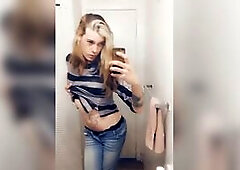 In a strap and slender jeans that babe is still hawt as screw