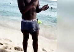Dominican on the beach