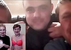 Reaction to a guy in a bra on a chatroulette website.Very funny;))))
