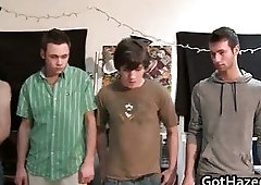 Fresh straight college guys get gay hazed