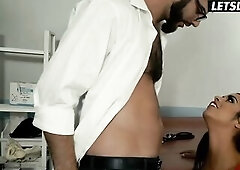 I Film Him Throughout the Blinds Then Suck His Jock With Her