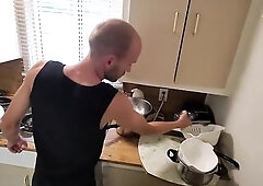 A Sink Full Of Dishes & One Cute Cabana Boy