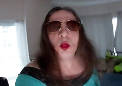 Insatiable Mature CD toying alone in Underwear and Jerking with a mirror.