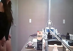 Wife undresses for shower