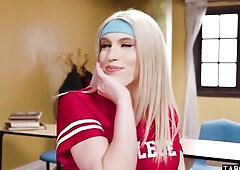 T-Girl Emma Rose leaving a wicked little surprise in her coachs coffee cup