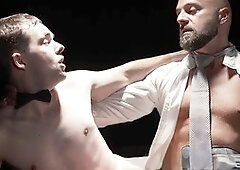 Boy Marcus Rivers struggles to handle his instructor's massive cock