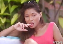 Gina does a couple of blowjobs and takes a facial jizz flow with 2 boys previous to her ally Zana Sun takes 'em and has a worthy anal dance sessi
