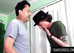 Team Fucks Girl - Redhead Princess April Snow Pleasures Seven Hard Cocks