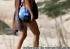 Bare Beach - hawt teen caught masturbating by hidden voyeur