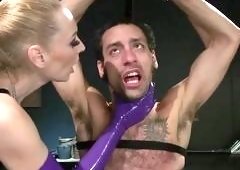 Blonde Dominatrix Fucks Her Sex Slave