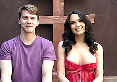 A beautiful mistress loves teasing slave boy