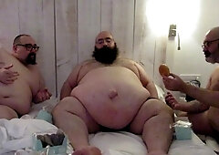 Writerhorny and Nanferplus71 enjoy a blissful morning feeding each other doughnuts in a chubby bear threesome