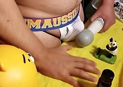 Adorable night with a magic wand and a muscle hunk