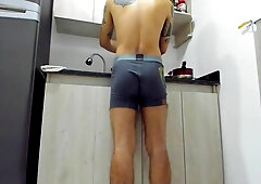 This naughty cool Colombian dude is in the kitchen