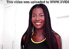 20 years Brazilian tall ebony cutie with perfect breasts, Jenny Pretinha gets fucked 2 white cocks (DAP, Anal, farting, monster shaft, IR - WM/BW) OB5