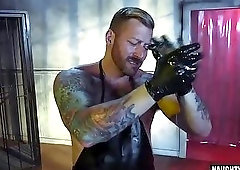 Tattoo jock fetish and cumshot