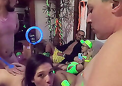 Friends have a reunion party but it all ends in a big orgy and fucking