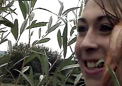 This experienced hottie gets her sloppy holes stretched wide and overflowing with cum during a wild haystack session. This babe clenches and squirts w