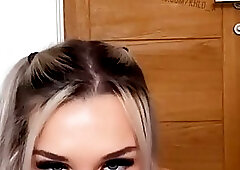 Blonde babe is an adorable cocksucker that likes to tease with her lips and tongue