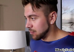 STUDLY FETISH - Obedient costume play bottom barebacked by hypnotizing top