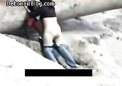 Fair North Indian Girl cheats on her ShortDick North Indian Mehboob darling, boyfriend with a Big Black Dravidian Goonda on Coromandel Beach.