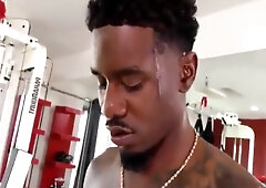 Blond Jock Gets Pounded By Two Black Cocks