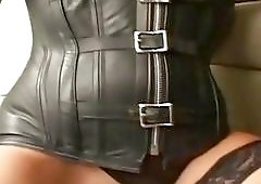 Amateur blonde shemale lets her boss drill her from behind