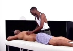 Gay men, fellatio, muscle black men