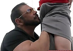 Huge cock of Jack Andram goes inside his coach Draven