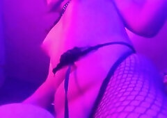 Punk transexual bang your aperture in halloween nigth