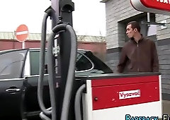 Bareback guy gets facial