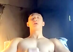 Chinese man jerking off while he's alone
