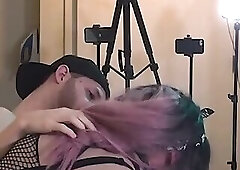 Goth Sissy Jade Madison Deepthroating Dick - Compilation 7