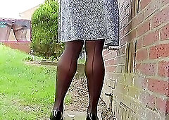 BlueGirl70 Floral Skirt Tease