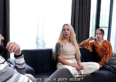 Real Interview and Public Hard Bang By 2 Massive Rods of Sexy Bella Mur aka Margarita!