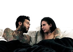 Tattooed hottie Joanna Angel gets roughly screwed by a fat penis