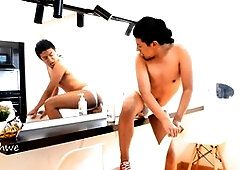 Intimate anal scene at a stranger's home