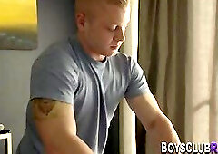 Gay amateur gets facial after sucking