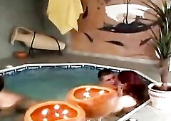 group sex action by the pool