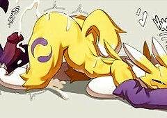 renamon x impmon having fucking