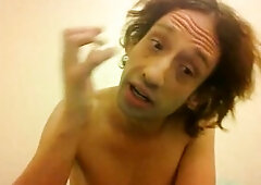 Topless Transgirl Touching Her Eyes