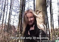 It was a sunny day and blond hottie Nikky Fantasy was just minding her own businees when a chap approached her offering her some worthwhile money...