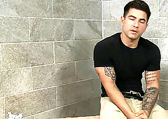 Vadim stands,pulls out his thick weenie & begins jerking it