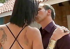 Stunning shemale asshole reamed outdoors