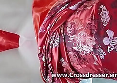 ray japanese slave crossdresser red qipao
